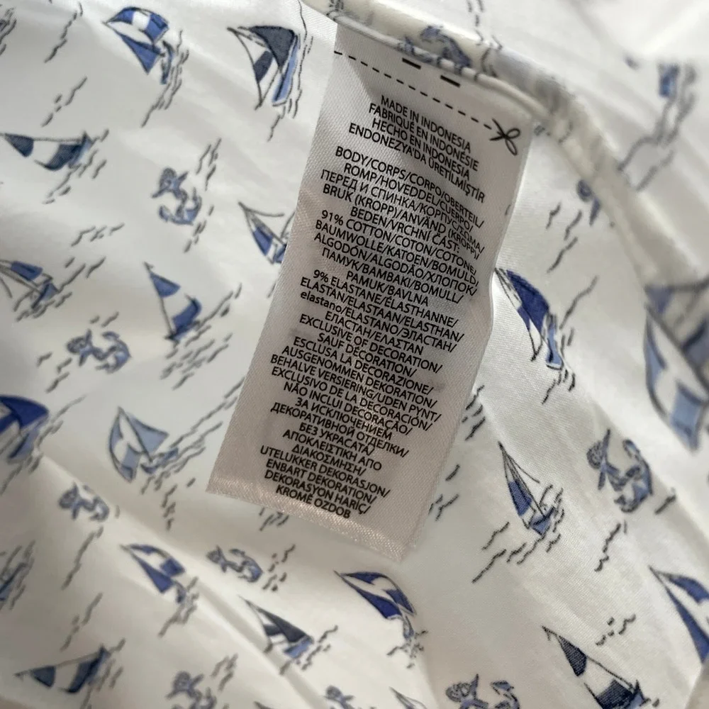 Polo‎ Ralph Lauren Mens 5XB Stretch Classic Fit Sailboat Print Shirt